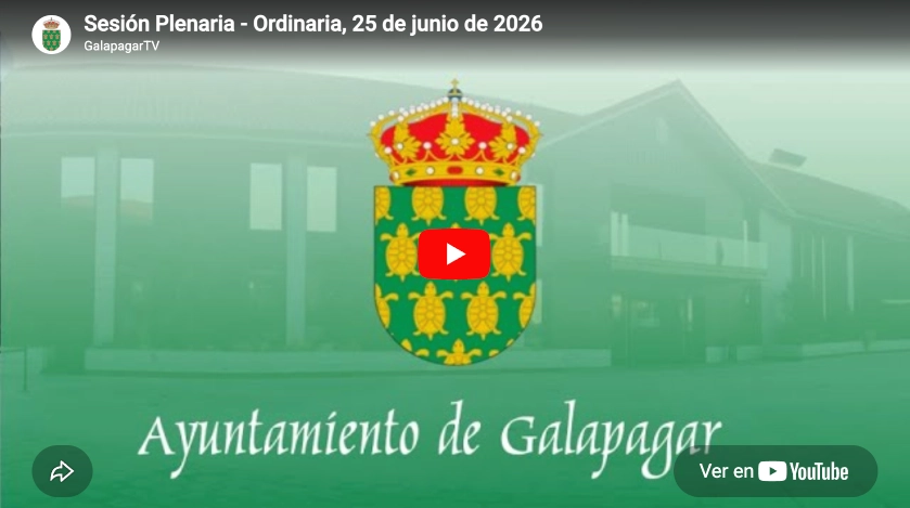 Imagen del vídeo del pleno ordinario del Ayuntamiento de Galapagar del 25 de junio de 2026